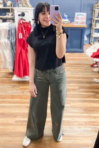 Mica Denim High Rise Wide Leg Jeans in Scarab Vintage Wash MDP-W3614SCA