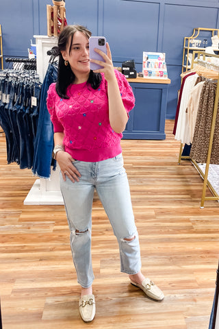 Cello Light Wash High Rise Straight Leg Jeans with asymmetrical back pockets WV18628S-LTD2