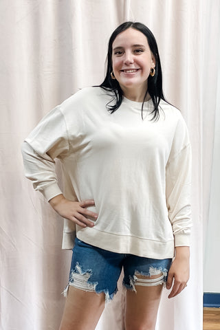 Z Supply Modern Crewneck Weekender Sweatshirt Crystal ZT253835 CYL