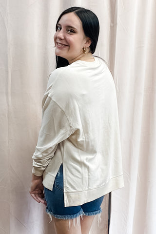 Z Supply Modern Crewneck Weekender Sweatshirt Crystal ZT253835 CYL