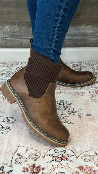 corkys footwear best-selling cabin fever sock boot tan brown
