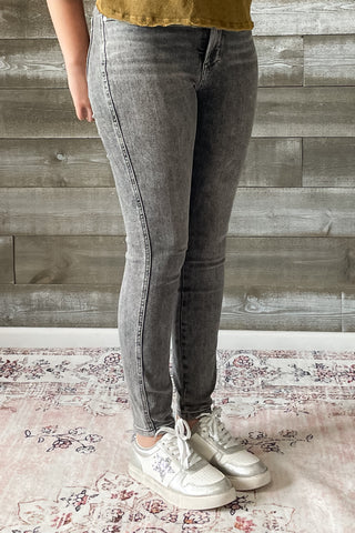 judy blue gray mid rise tummy control top skinny jeans shield pockets JB88862 GRY