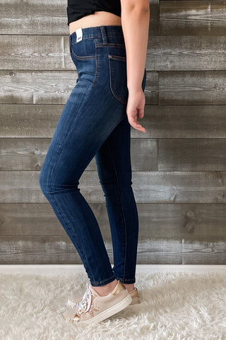 judy blue high waist patch pocket pull on skinny jean JB88539REG MD