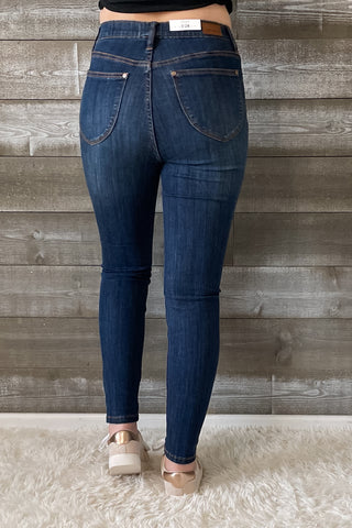 judy blue high waist patch pocket pull on skinny jean JB88539REG MD