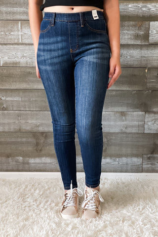 judy blue high waist patch pocket pull on skinny jean JB88539REG MD