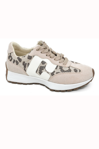 Corkys No Prob Tan Sparkle Leopard Sneakers