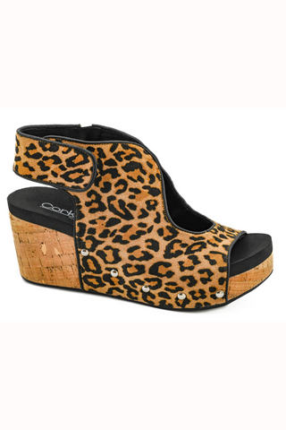 Corkys Leopard Frisky Open Toe Shoe