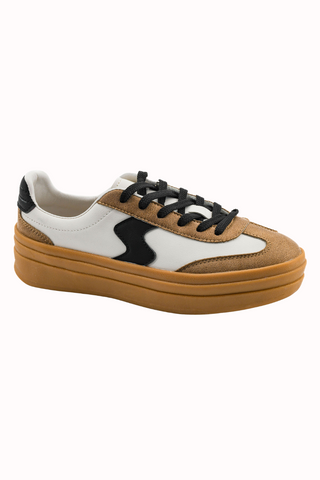 Corkys Pop Off Tan Platform Sneaker