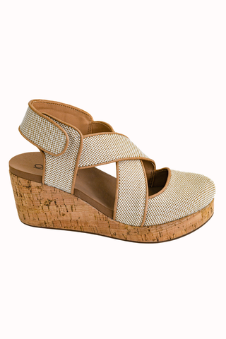 PRE-ORDER Corkys Case Closed Criss Cross Wedge Shoe