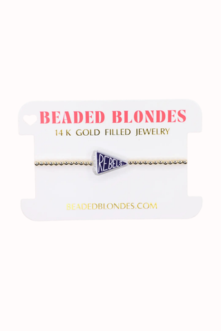 Beaded Blondes Rebels Flag Bracelet 14K Gold Filled Beaded Bracelet