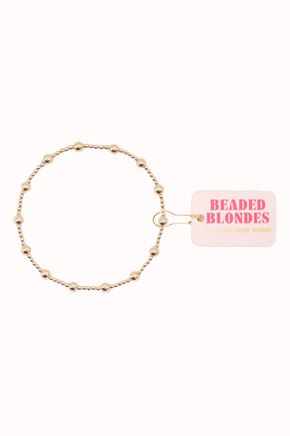 Beaded Blondes 14K Gold Filled June Bracelet with 2mm and 4mm beads available in 2 sizes