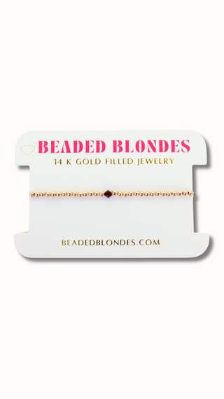 Beaded Blondes January Birthstone Swarovski braelets