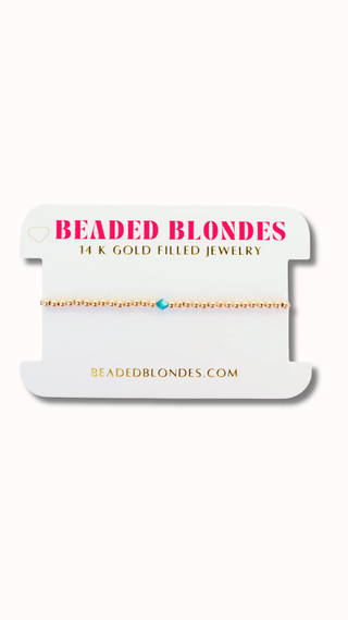 Beaded Blondes December Birthstone Swarovski braelets
