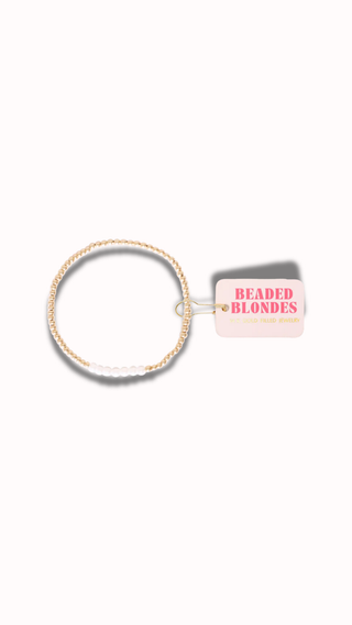 Beaded Blondes Dainty Sophia Pearl with 14K Gold Filled Beads