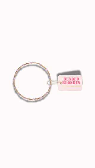 Beaded Blondes Dainty Lilac Poppi Bracelet Standard Size