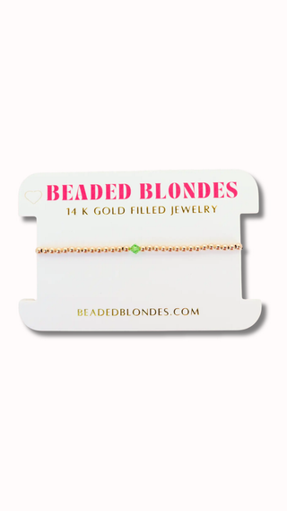 Beaded Blondes August Birthstone Swarovski braelets
