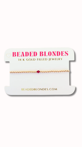 Beaded Blondes July Birthstone Swarovski braelets