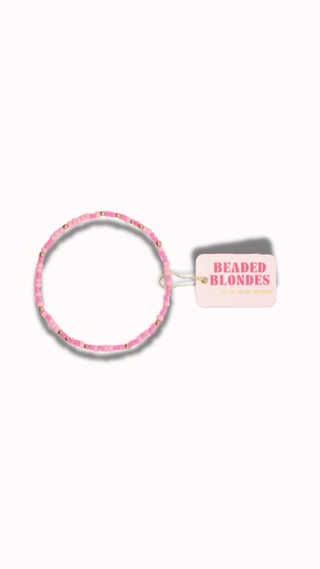 Beaded Blondes Hot Pink Sprinkle Bracelet Standard Size