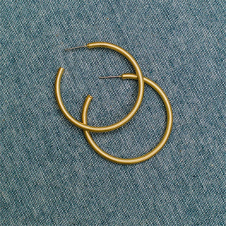 Michelle McDowell Stella Gold Large Hoop Earrings