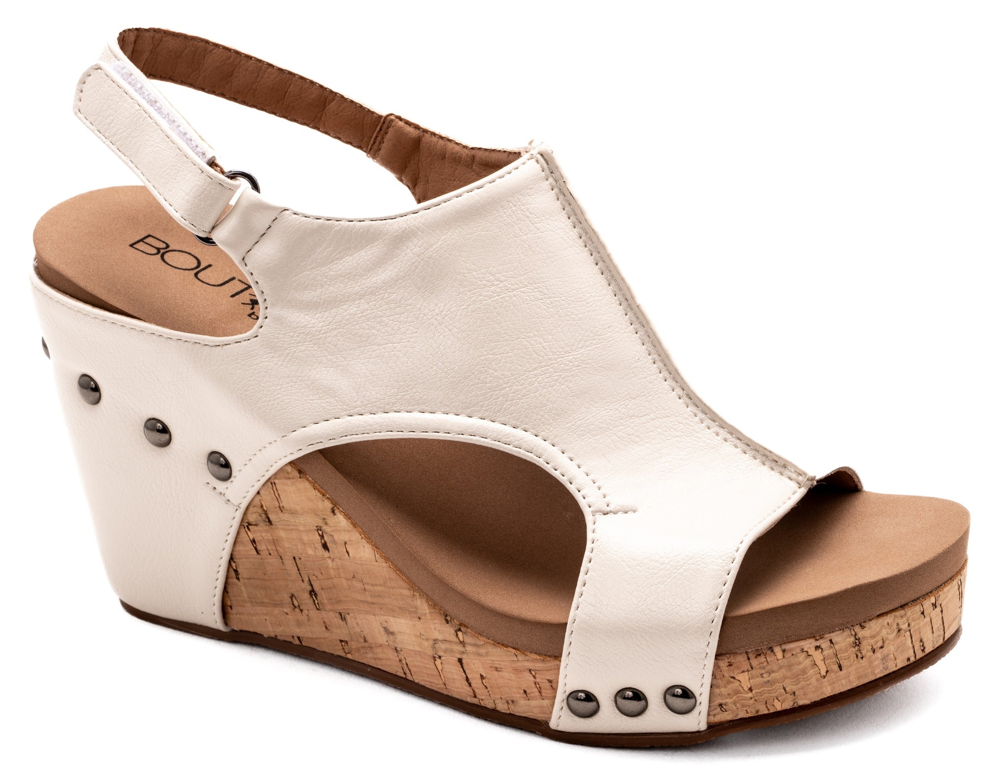 corkys footwear tiffanee wedge sandal in ivory