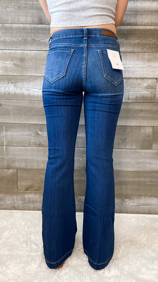 cello petite mid rise flare jeans AB38657DK-30