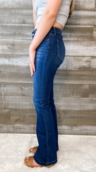 cello petite mid rise flare jeans AB38657DK-30