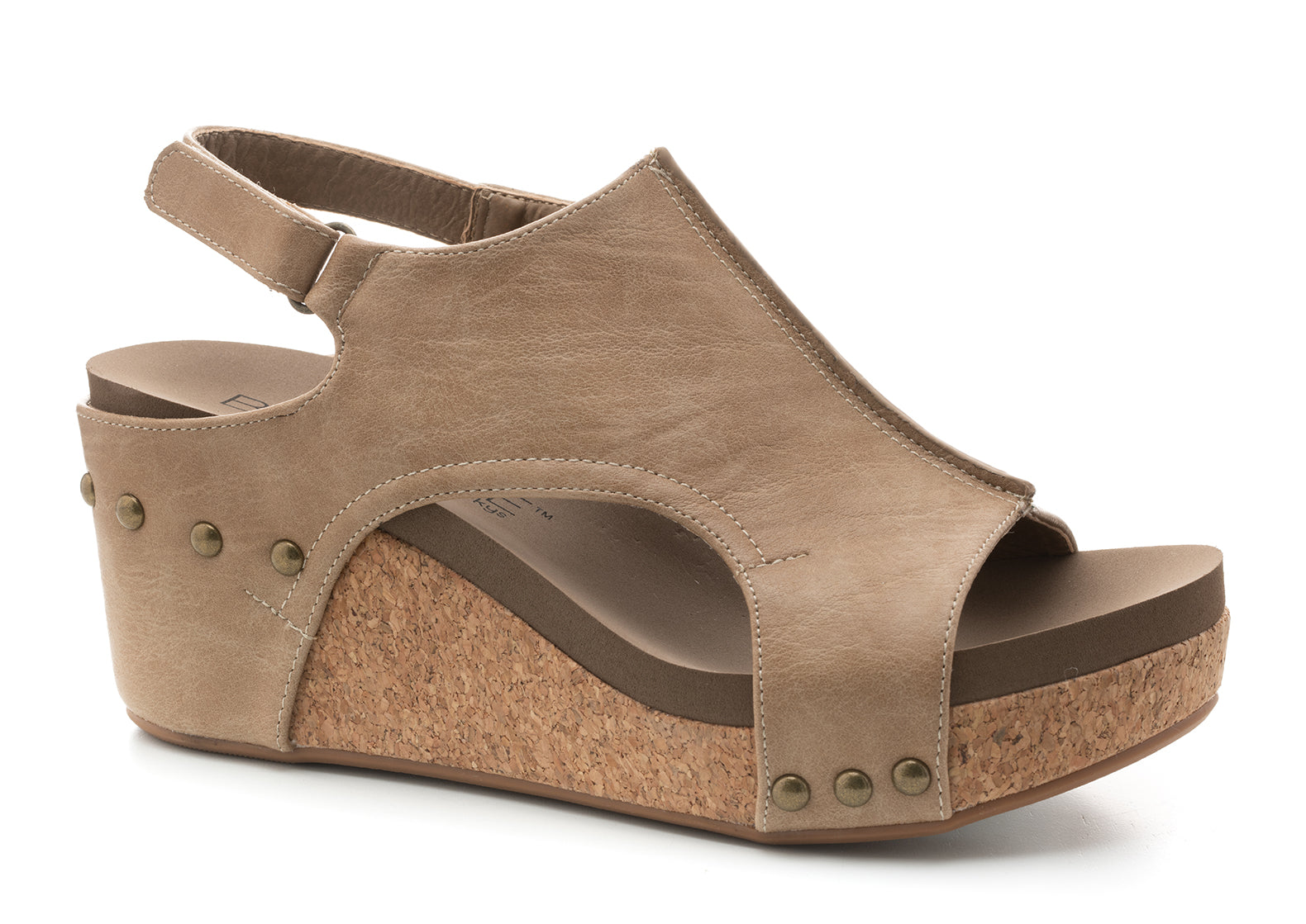 corkys carley in taupe smooth