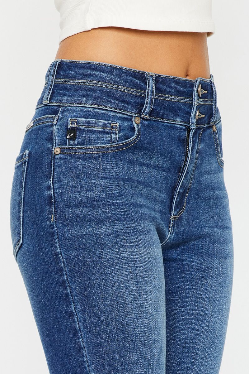 kancan petite high rise skinny bootcut jeans