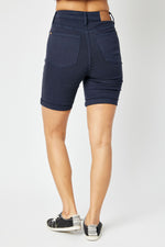 judy blue navy tummy control bermuda shorts