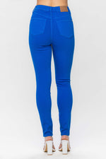 judy blue hi waist tummy control skinny garment dyed cobalt JB88694REG