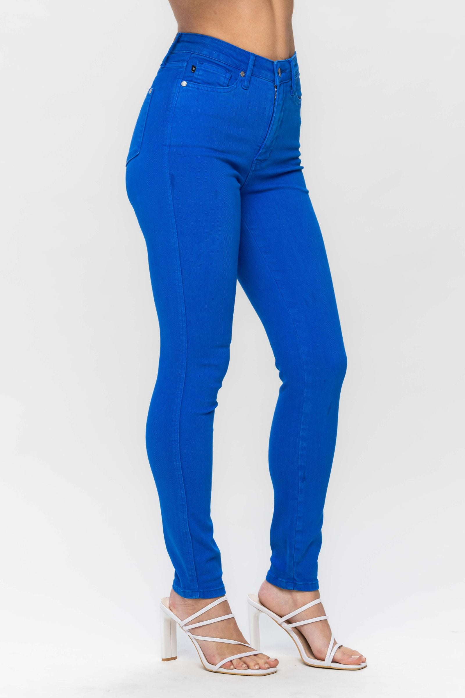 judy blue hi waist tummy control skinny garment dyed cobalt JB88694REG