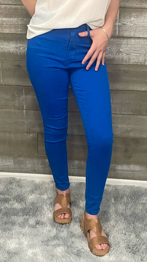 judy blue high waist tummy control garment dyed skinny jean in scarlet –  rivers & roads boutique
