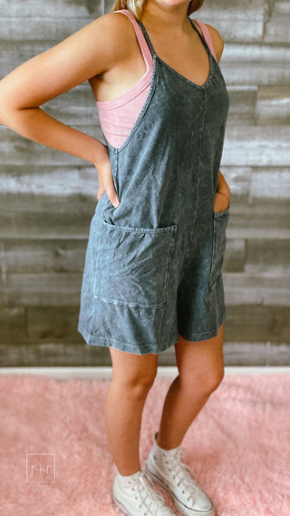 rae mode mineral washed romper in slate blue JP5069 free people hot shot romper dupe