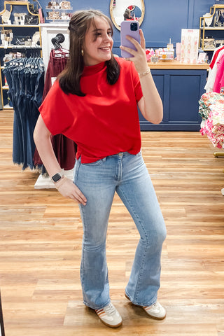 JBD by Just Black Denim Mid Rise Flare Jeans Light Wash DP861