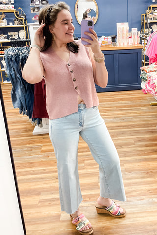 JBD by Just Black Denim Slim Wide Leg Light Wash Jeans for spring with frayed hem DP683 LT