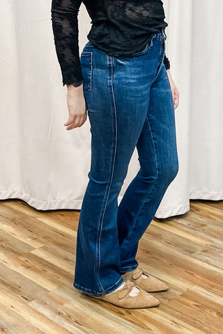 Judy Blue High Waist Tummy Control Top Bootcut Jeans JB881062 DK 3 Lengths Short Inseam Regular Inseam Long Tall Inseam