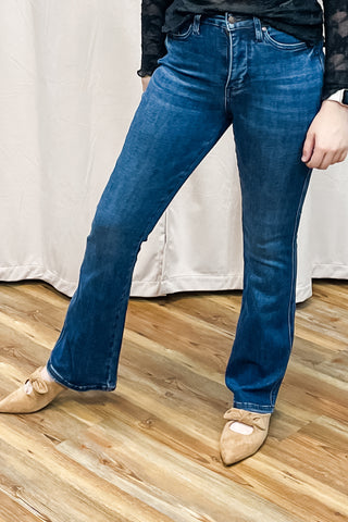 Judy Blue High Waist Tummy Control Top Bootcut Jeans JB881062 DK 3 Lengths Short Inseam Regular Inseam Long Tall Inseam