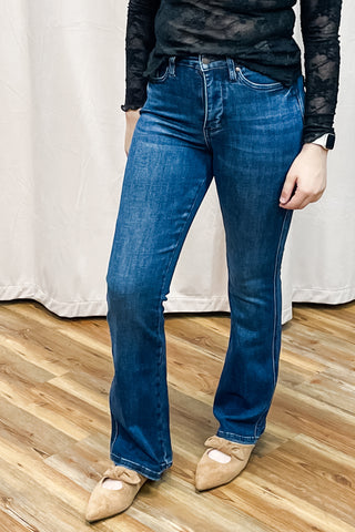 Judy Blue High Waist Tummy Control Top Bootcut Jeans JB881062 DK 3 Lengths Short Inseam Regular Inseam Long Tall Inseam