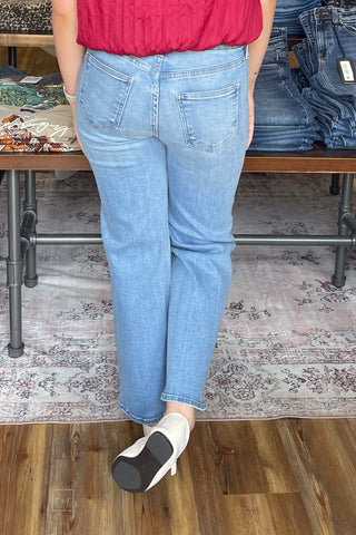 Just Black Denim Medium Wash The Classic Wide Leg Jeans BP239J-MED-24 back view