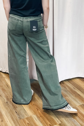 Mica Denim High Rise Wide Leg Jeans in Scarab Vintage Wash MDP-W3614SCA