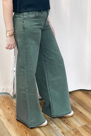 Mica Denim High Rise Wide Leg Jeans in Scarab Vintage Wash MDP-W3614SCA