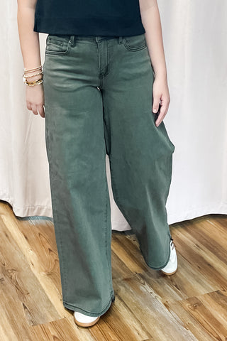 Mica Denim High Rise Wide Leg Jeans in Scarab Vintage Wash MDP-W3614SCA
