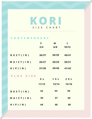 kori america size chart