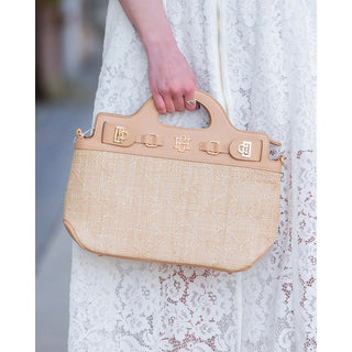 Caroline Hill Savannah Handbag in Natural Lattice