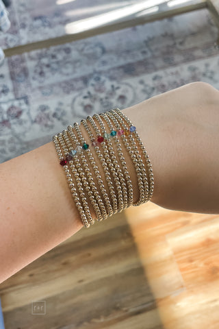 Beaded Blondes Birthstone Swarovski braelets cover shot