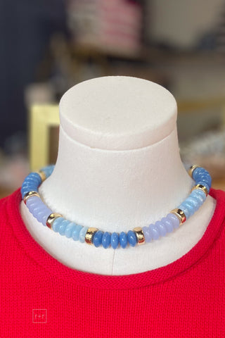 caroline hill blue eye candy beaded statement necklace
