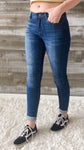 cello mid rise crop ankle skinny jeans with rolled cuff medium denim wash AB13950