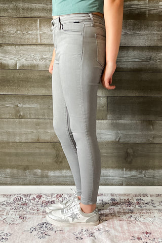 cello mid rise grey cropped skinny jeans WV78949GRY