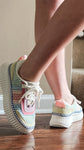 hey girl by corkys footwear adventure woven sneaker multi color