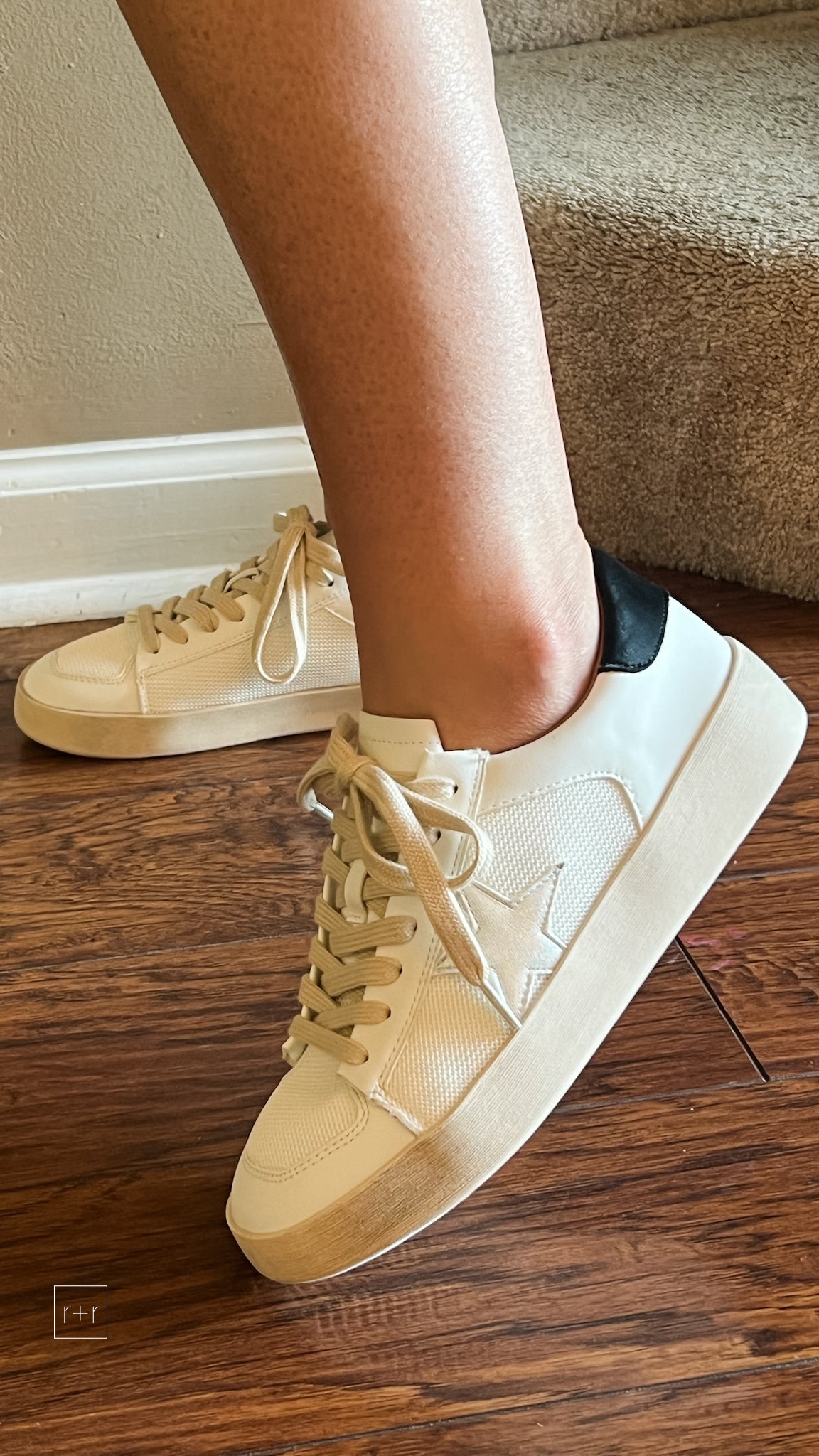 corkys footwear another round distressed white star detail on white with black trim casual sneaker